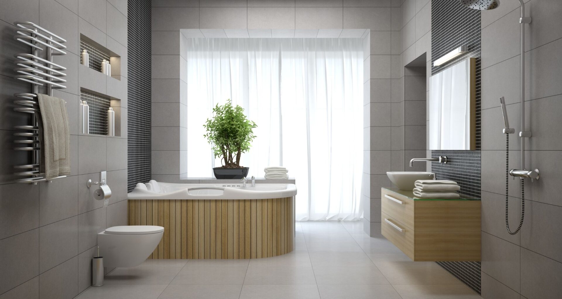 4 idee per organizzare lo spazio nei bagni piccoli moderni