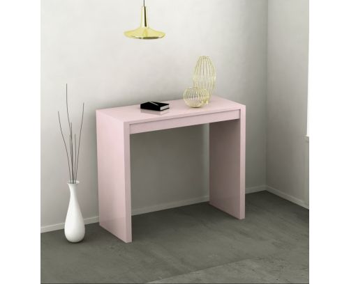 Consolle Mathilde allungabile colore rosa antico laccato lucido o opaco 3 mt