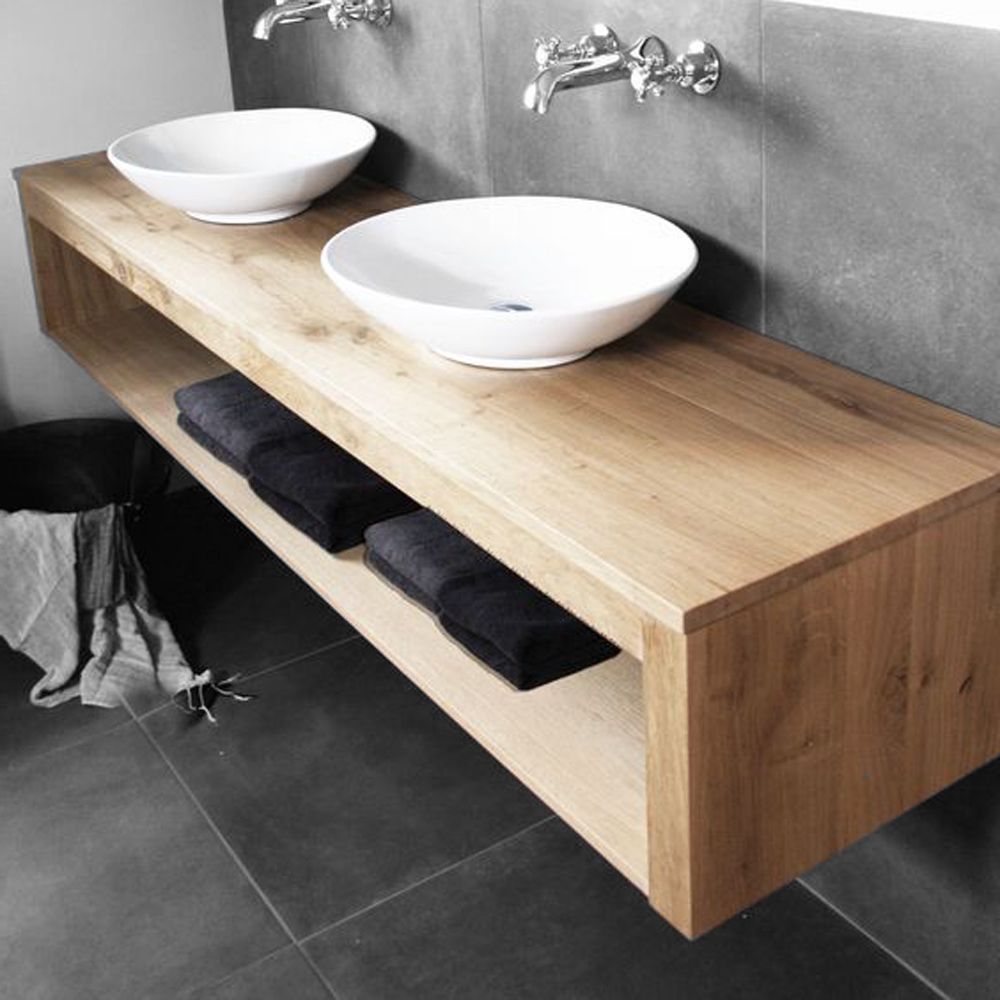 Mobile bagno in legno massello 140 x 45 x 45 cm
