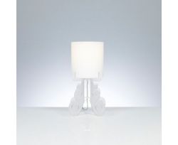 Lampada da tavolo Truciolo in Bianco satinato H 36