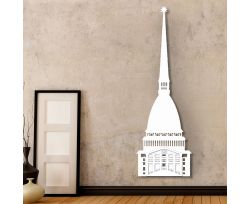 Torino - quadro in legno mdf colore bianco altezza 1,1 metri