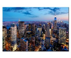 Quadro su vetro acrilico Blue Sky in New York