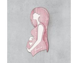 Quadro in legno Maternità finitura legno rosa
