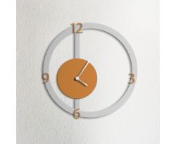 Orologio da parete HALO, grigio e arancio scuro