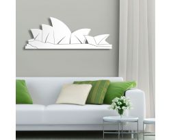 Sydney - quadro in legno mdf bianco L110 cm