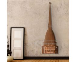 Torino - quadro in legno mdf scuro altezza 1,1 metri