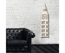 Londra Big ben - legno bianco avorio altezza 1,2 metri