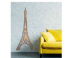 Torre Eiffel, Parigi, in legno mdf effetto legno chiaro altezza 1,2 metri